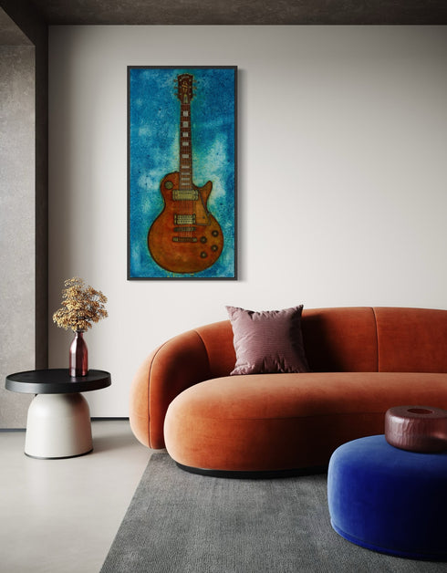 Gibson Les Paul Custom | Framed Giclee Print on Canvas
